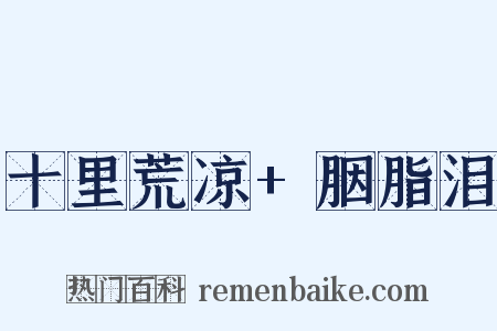 十里荒凉+胭脂泪是什么意思的图片